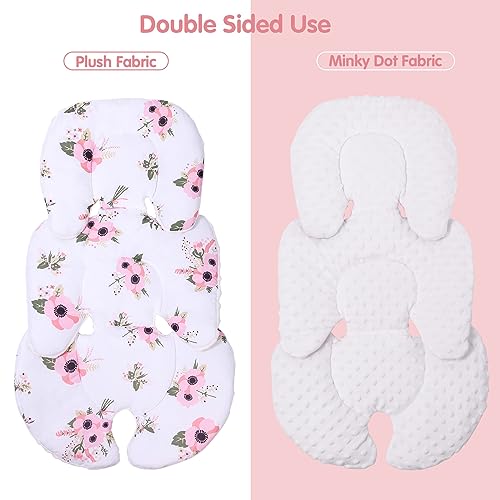 Newborn Car Seat Insert (Pink Flower)