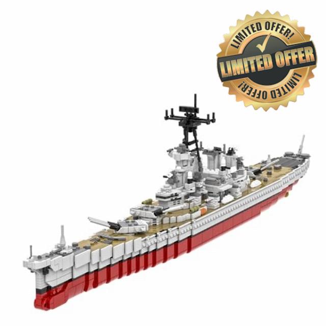 edualbabr Building Blocks Military USS Missouri Battleship Block Set