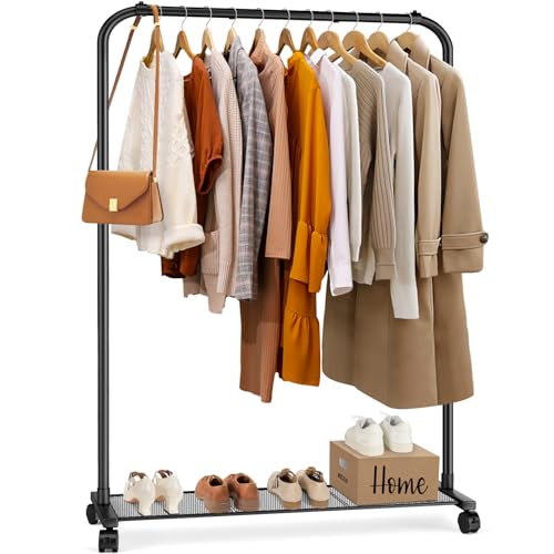 Portable Metal Garment Coat Rack Organizer