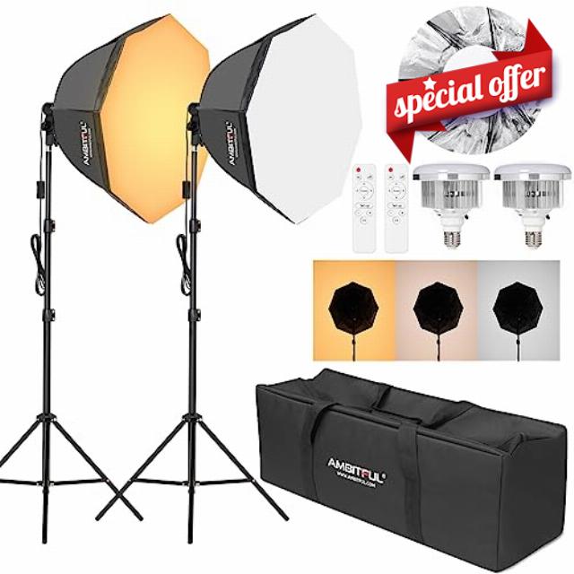 Softbox Photography Lighting Kit