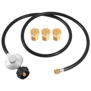 from NG to LP Conversion Kit Includes Propane Regulator Hose and 3 adapter orifices