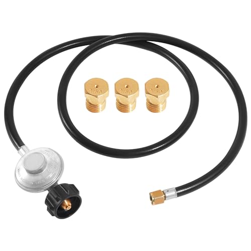 from NG to LP Conversion Kit Includes Propane Regulator Hose and 3 adapter orifices