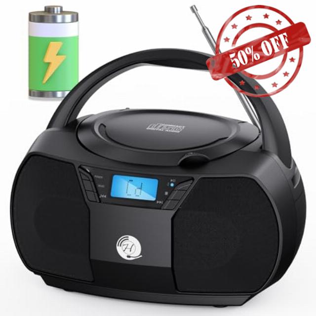 Bluetooth CD Player Boombox