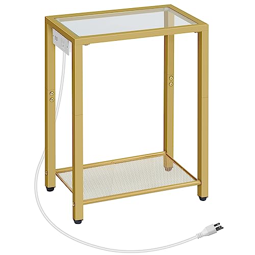 Side Table with Charging Station
