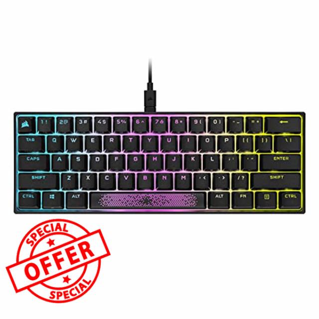 Corsair K65 RGB MINI 60% Mechanical Gaming Keyboard (Customizable Per-Key RGB Backlighting