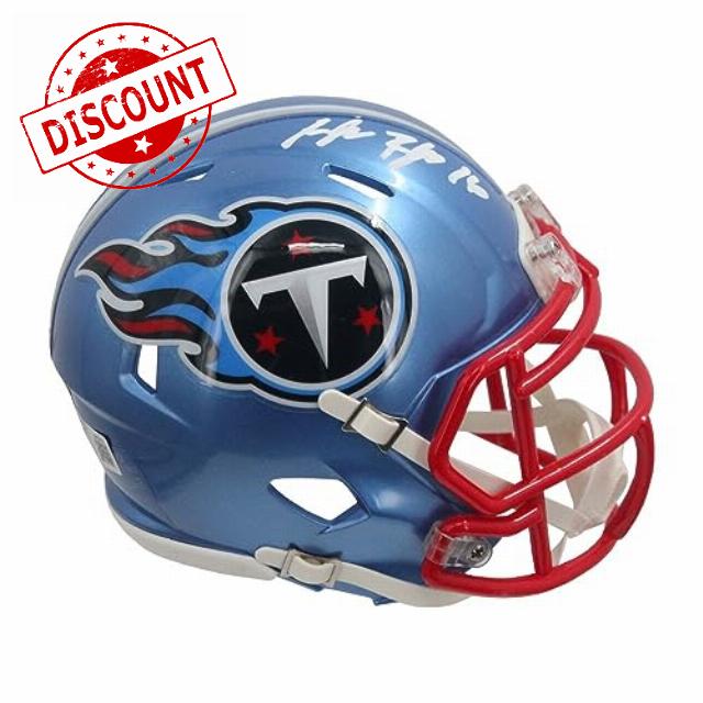Treylon Burks Autographed Tennessee Flash Mini Football Helmet - BAS