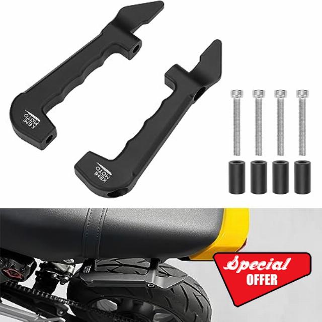 KEMIMOTO Compatible with Grom 2022 2023 2024 Rear Passenger Grab Bar Rear Seat Pillion Grab Rail Bar Passenger Handles for Grom MSX125 2022+