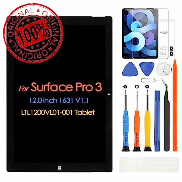 LCD Display for Surface Pro 3 Screen Replacement for Surface Pro 3 1631 V1.1 LTL1200VL01-001 Tablet 12.0 inch Touch Digitizer Full Assembly with Repair Tools
