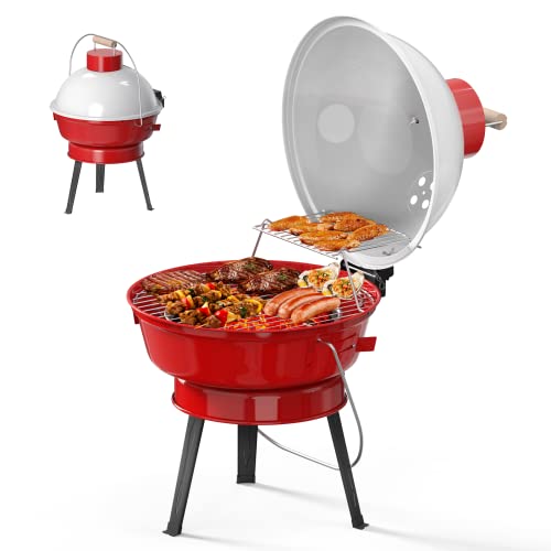 BBQ Folding Outdoor Small Grills for Patio Backyard Cooking Barbecue Camping 14.5 Inch