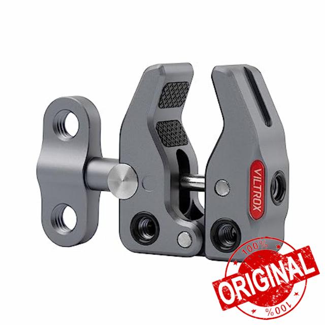 VILTROX Photography Super Clamp w/1/4'' and 3/8'' Thread Clip