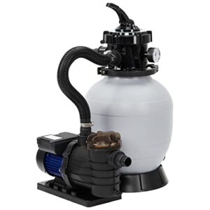 3434GPH 3/4HP Pool Sand Filter for Above Ground and Inground Pool Up to 8500 Gallons