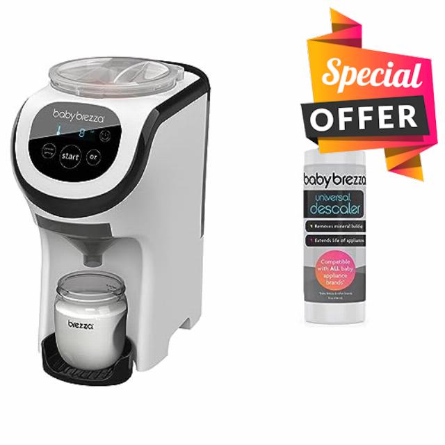 Baby Brezza Formula Pro Mini Baby Formula Maker & Descaler 8 oz. Made in USA. Universal Descaling Solution