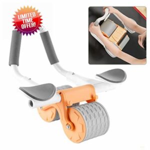 Elbow Support Automatic Rebound Abdominal Wheel，Ab Roller for Abdominal Exercise Machine，Abs Workout Equipment，Dolly Core Strengthening Trainer Fitness Belly Training