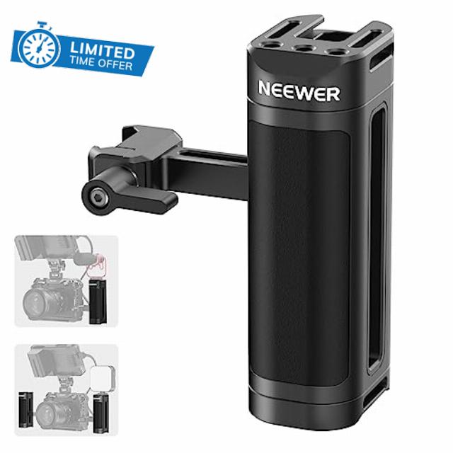 NEEWER Lightweight NATO Side Handle Handgrip Aluminum with Universal NATO Clamp Up & Down Adjustable