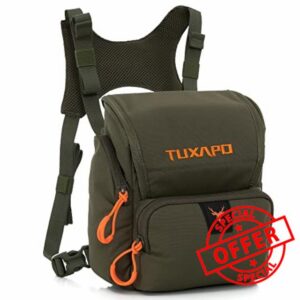Tuxapo Binocular Harness Chest Pack Hunting Hiking Shooting Bino Straps Secure Binoculars