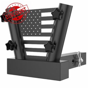 Upgraded Hitch Flagpole Holder for Truck