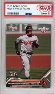 Graded 2022 Topps Now Adley Rutschman #4 Rookie RC Baseball Card PSA 10 Gem Mint