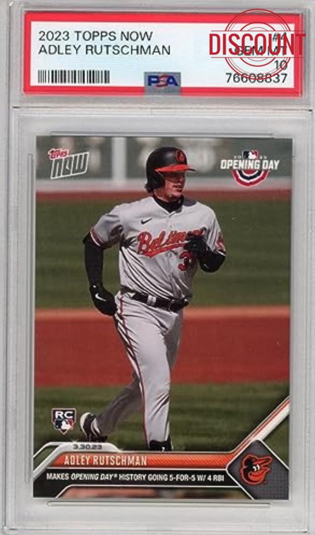 Graded 2022 Topps Now Adley Rutschman #4 Rookie RC Baseball Card PSA 10 Gem Mint