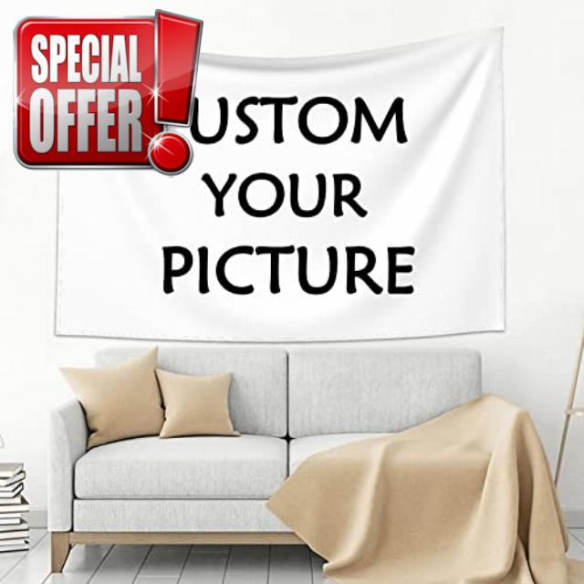 Custom Tapestry Personalized Backdrop Upload Images Customized Wall Hanging Customized Tapestry Decor Bedroom Aesthetic H-60 * 40