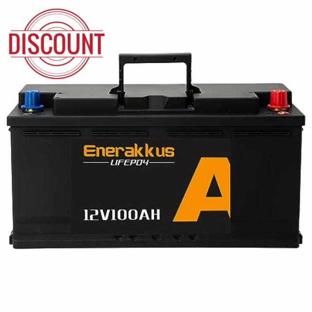 Enerakkus 12V 100Ah LiFePO4 Lithium Battery