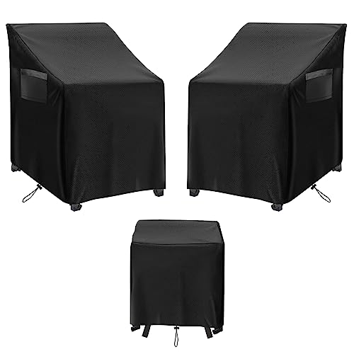 3-Piece Outdoor Veranda Patio Garden Furniture Cover Set Made of 600D Oxford Cloth