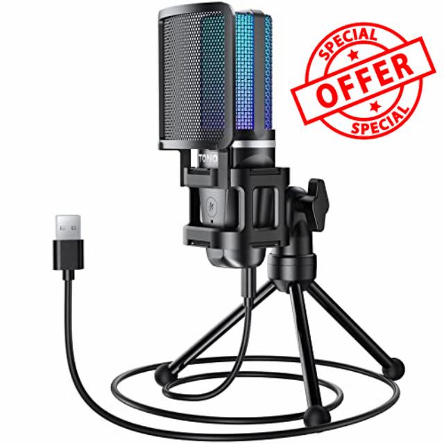 TONOR Gaming USB Microphone with RGB