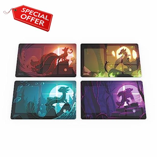 Unstable Games - Casting Shadows Play Mat Set - Set of Four Mats - Designed to be Added to Your Casting Shadows Base Game!