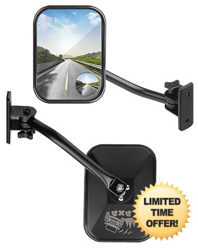 Huidnnas Jeep Wrangler TJ JK Doors Off Mirrors