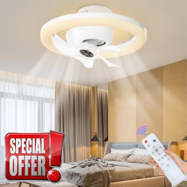 alescu Socket Fans with Lights E26 Base