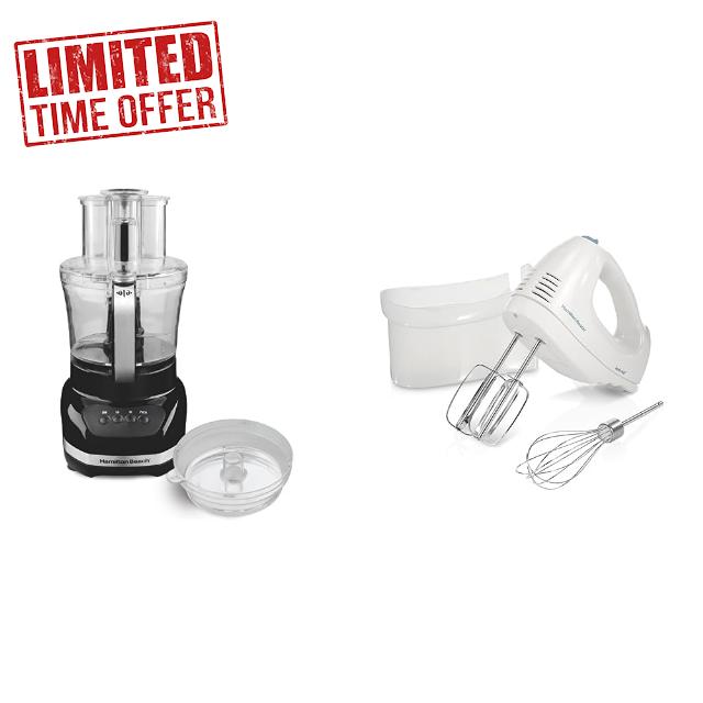 Hamilton Beach Big Mouth Duo Plus 12 Cup Food Processor & Vegetable Chopper with Additional Mini 4 Cup Bowl