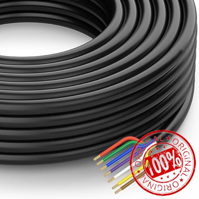 DOAUTO 50 Foot Heavy Duty 14AWG/12AWG/10AWG 7 Way Round Conductor Blade Wiring RV Trailer TRADITIONAL SAE Cord Harness Wire