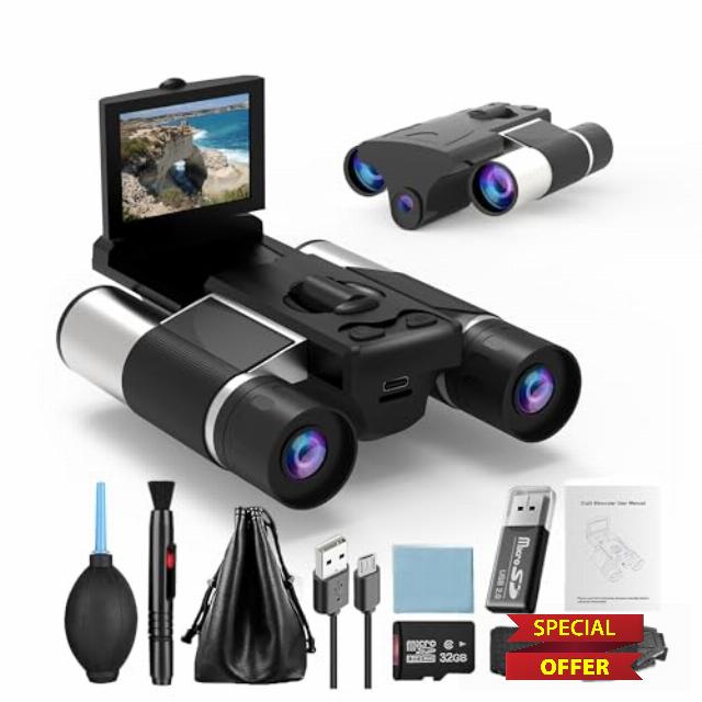Digital Binoculars with Built-in 40MP Camera - 10x Optical Zoom