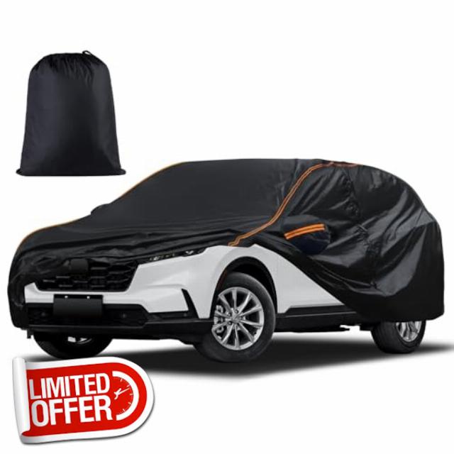 FHN Waterproof Car Cover with Door Zipper for Honda CRV 1997-2023