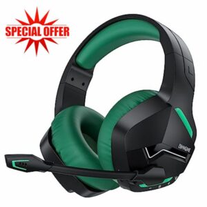 BINNUNE Wireless Gaming Headset with Microphone for PC PS5 PS4
