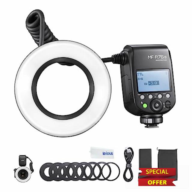 Godox MF-R76C TTL Macro Ring Flash for Canon