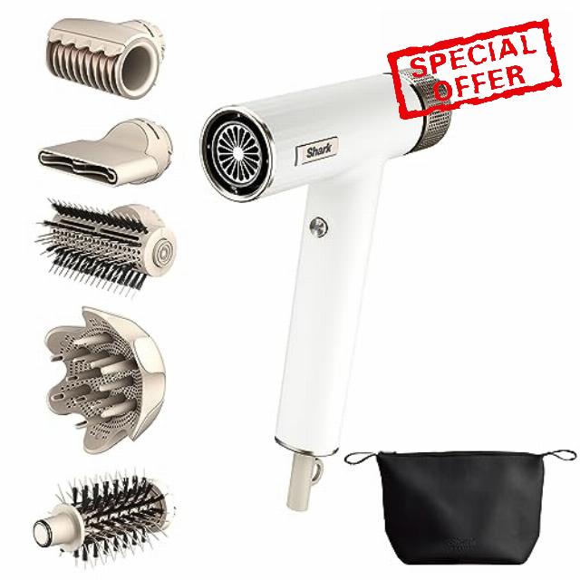 Shark SpeedStyle Hair Dryer & RapidGloss Finisher with Storage Bag