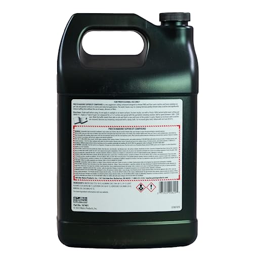Removes up to P800 Grit Sand Scratches and Heavy Oxidation/VOC Compliant/Water-Based/Reduces Buffing Time/No Waxes or Fillers 1 gal (167401)