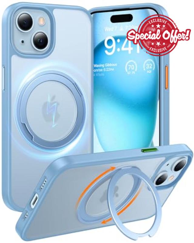 TORRAS 360° Rotatable Ring for iPhone 15 Case