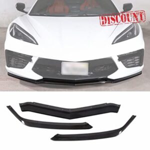 Front Bumper Lip Splitter Replacement Kit Compatible with Chevrolet Corvette C8 2020-2023