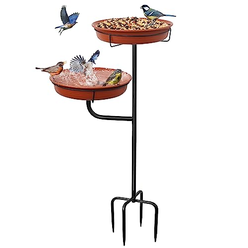 Free Standing Garden Bird Bath Bird Feeder & Bird Bath Bowl