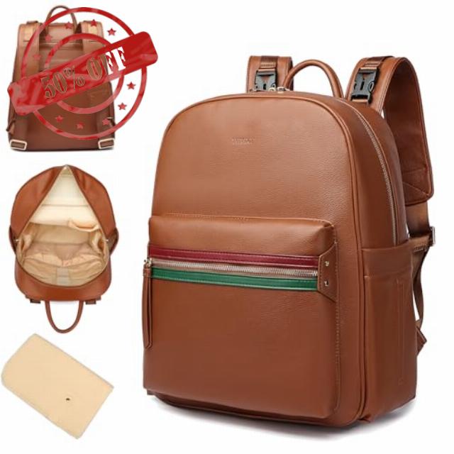 Leather Diaper Bag Backapck