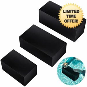 Sratte 3 Pcs Rubber Water Brick Safety Diving Brick Strength Pool Brick Diving Weight for Swimming Diving Rescue Training