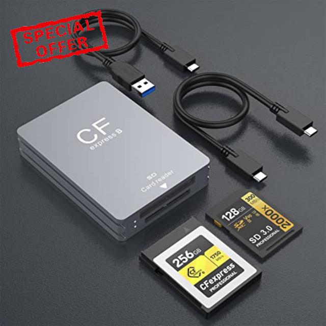 CFexpress Type B and SD Dual-Slot Card Reader