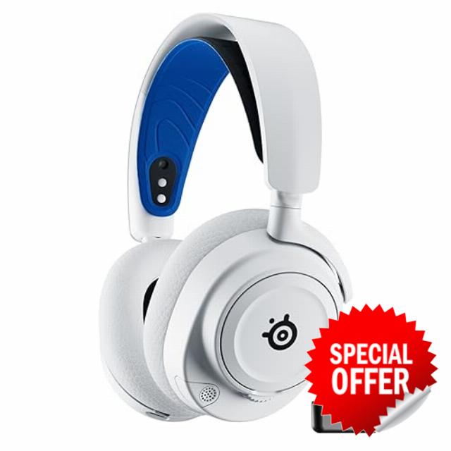 Arctis Nova 7P Wireless Multi-System Gaming & Mobile Headset - Nova Acoustic System - 2.4GHz & Simultaneous Bluetooth - 38Hr Battery - USB-C - ClearCast Gen2 Mic - PlayStation