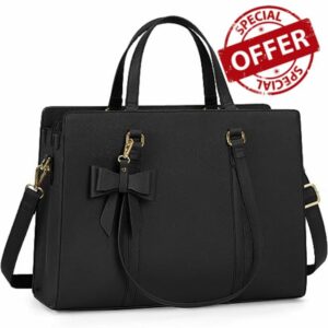 Laptop Bag for Women 15.6 Inch Leather Laptop Tote Bag Business Office Work Bag