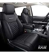 Huidasource Wrangler JL Seat Cover, Waterproof Leather Car Seat Covers Full Set, Custom Seat Cush...