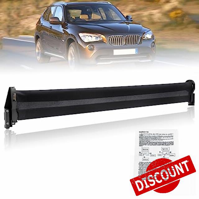 FARLEYO Panoramic Sunroof Sunshade Shade Curtain Cover for BMW X1 F48 F45 F46 2007-2018 Replace Number#54107391796-(Black)