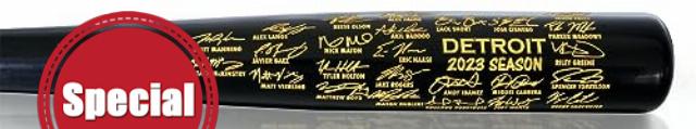 Detroit 2023 Farewell to a Legend Team Signature Black Maple Bat