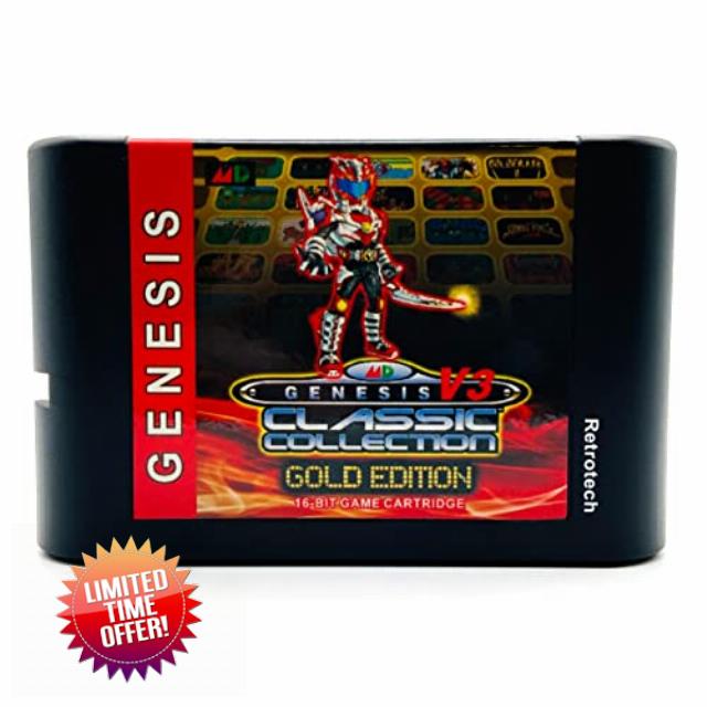 Sega 1500 In 1 Game Cartridge Gold Edition For Sega Genesis Console