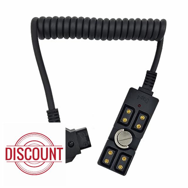 D-tap Male to 4 Port Female Splitter Power Cable Hub Connector Suitable for Anton Bauer V-Mount ARRI RED Camera TILTA Steadicam IDX Battery